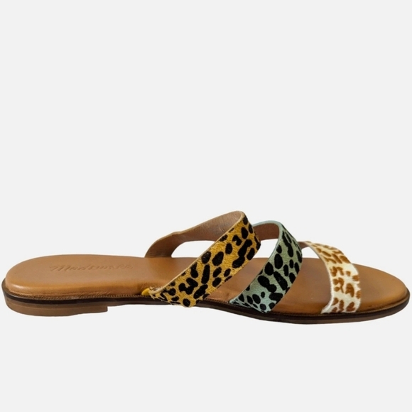 Madewell Brown and Black Sandals Flat Slip-On - Picture 3 of 4